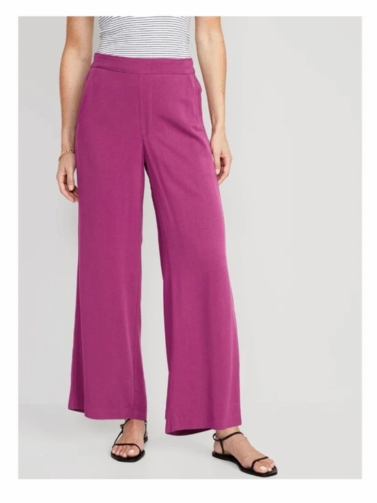 Old Navy Pants - Old Navy Raspberry Wide-Leg Pull On Knit Pants Size Large